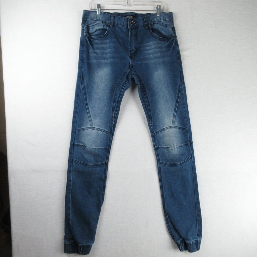 Syndicate Premium Denim Collection Jogger Size 33 Slim Fit Medium Blue Wash